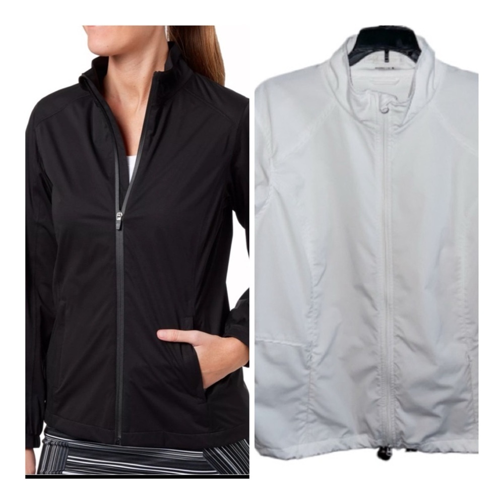 LADY HAGEN Hydro-Dry White Golf Windbreaker Jacket Sz XL